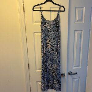 Last Tango Blue Animal Print Maxi Dress